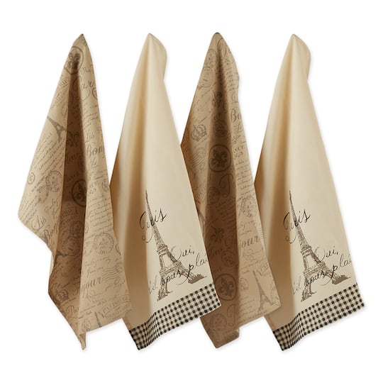 DII® Assorted Paris Print Dishtowel Set